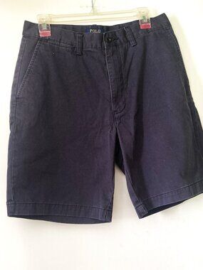 Men’s Polo Ralph Lauren Size 32 Flat Front Navy Blue Classic fit shorts